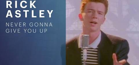 Never Gonna Give You Up YouTube Video Cover
